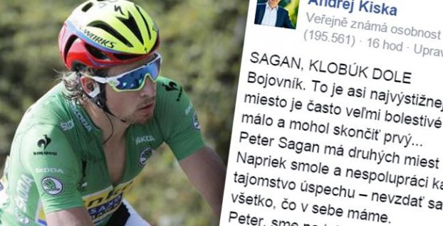 Prezident Andrej Kiska vychválil na Facebooku Petra Sagana