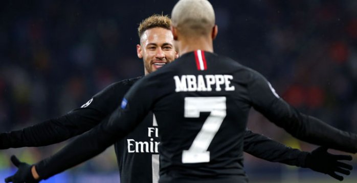 Neymar a Kylian Mbappe