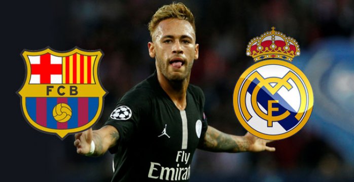 Neymar, FC Barcelona, Real Madrid (koláž)