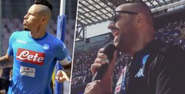 VIDEO: Elektrizujúce zábery z Neapola: Hlásateľ oznamuje gól Hamšíka, celý štadión mu odpovedá!