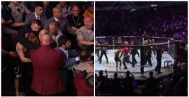 VIDEO: Škandalózna dohra historického súboja: Nurmagomedov po obhajobe titulu rozpútal hromadnú bitku, schytal to aj McGregor