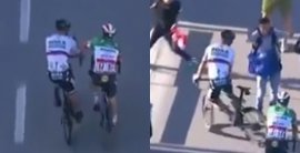VIDEO: Sagan si vystrelil z pomocníka víťaza Vivianiho