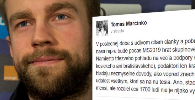 Tomáš Marcinko - status na Facebooku