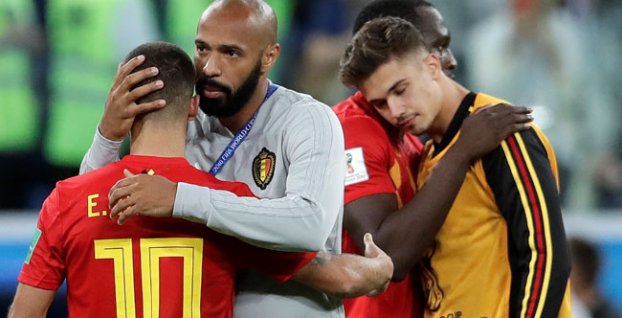 Smutní hráči Belgicka a Thierry Henry