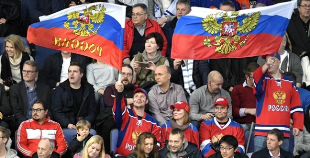 Ruskí fanúšikovia na Karjala Cupe