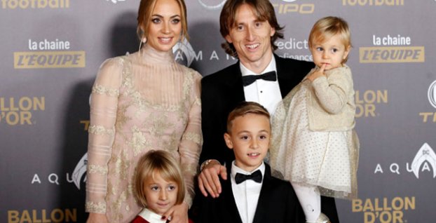 Luka Modrič s rodinou