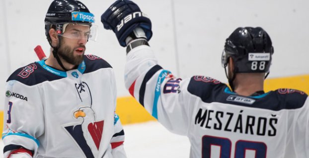 Martin Štajnoch a Andrej Meszároš (HC Slovan Bratislava)