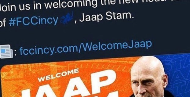 Jaap Stam - prezentácia na Twitteri