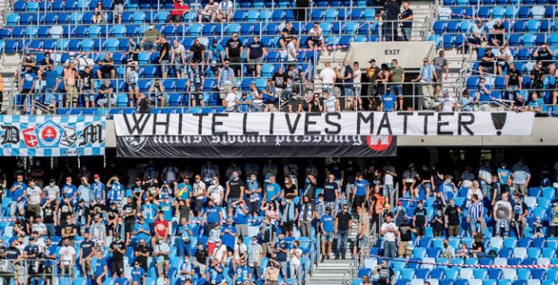 Fanúšikovia ŠK Slovan Bratislava - transparent WHITE LIVES MATTER