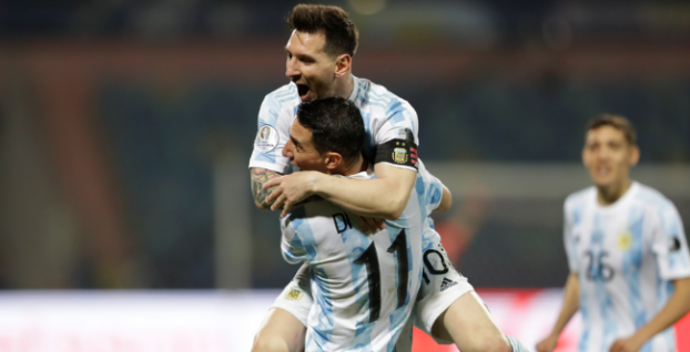 Lionel Messi a Angel Di Maria