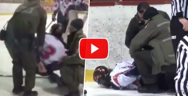VIDEO: Možné len v Kanade? Hokejistu zatkla polícia priamo na ľade!