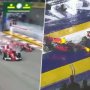 VIDEO: 19-ročný mladík Verstappen zničil oba monoposty Ferrari. VC Singapuru sa končí pre Vettela i Räikkönena