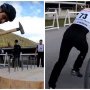 VIDEO: Namiesto trestných kôl zatĺkanie klincov do pňa: Peter Sagan si vyskúšal netradičnú formu biatlonu